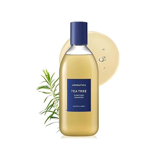 AROMATICA Rosemary Scalp Scaling Shampoo - Thinning Hair Loss Natural Essential oil for Women Vegan Growth Biotin Korean Free from Sulfate, Silicone, and Paraben (13.53 oz)