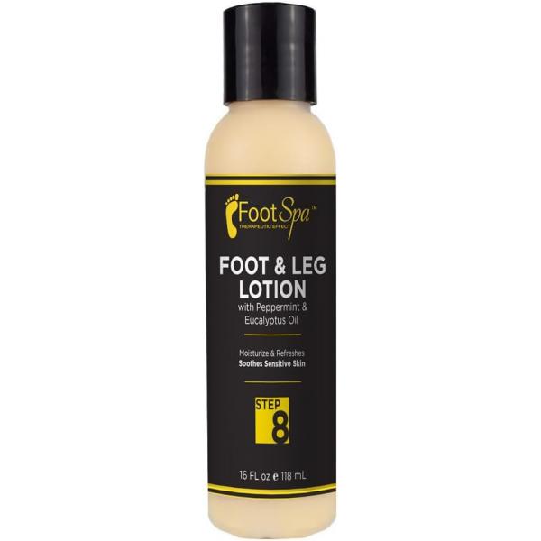 Foot SPA - Healing Therapy Massage Lotion, 4 Oz with Peppermint and Eucalyptus Professional Pedicure, Body Hot Oil Manicure, Infused Natural Oils Vitamins