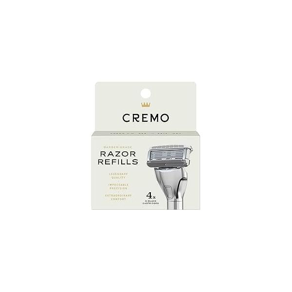 Cremo Razor Refills for Men, Astonishingly Superior Shaving Razors For Compatible with Razors, 4 Pack