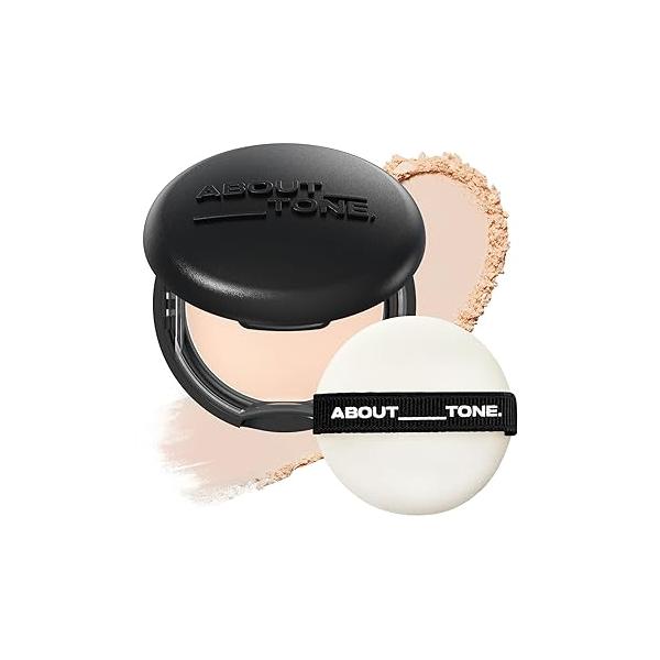 Blur Powder Pact 0.32oz - Pressed Compact with Mirror and Puff Makeup Setting Finishing Blurring Natural Translucent Lightweight Face Sebum Oil Control Vegan Formula (02 LIGHT)