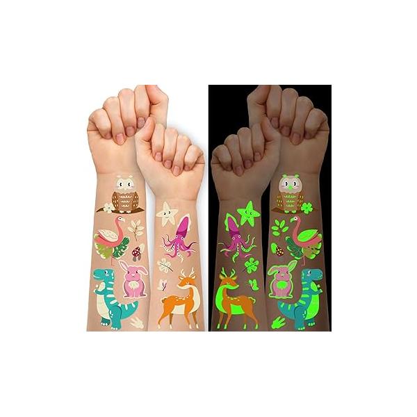 Yazhiji 36 Sheets Temporary Tattoos for Kids Boys Girls Adults Great Party Favors and Decorations