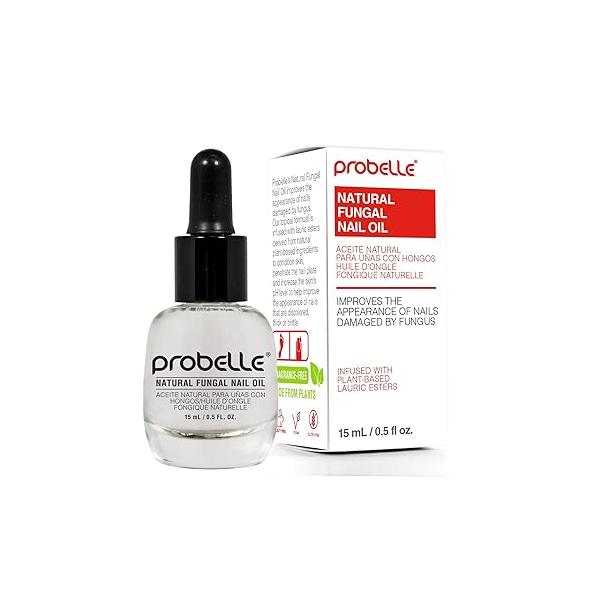 Probelle Natural Fungal Nail Oil, Color Restoration, Clear Topical Solution .5 oz/ 15 ml