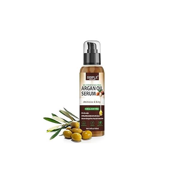 Argan Protein Hair Oil Serum Styling & Moisturizing - Anti Frizz Control Nourishes Repair for Dry Damaged Sclap Heat Protectant Shine Prevent Burns