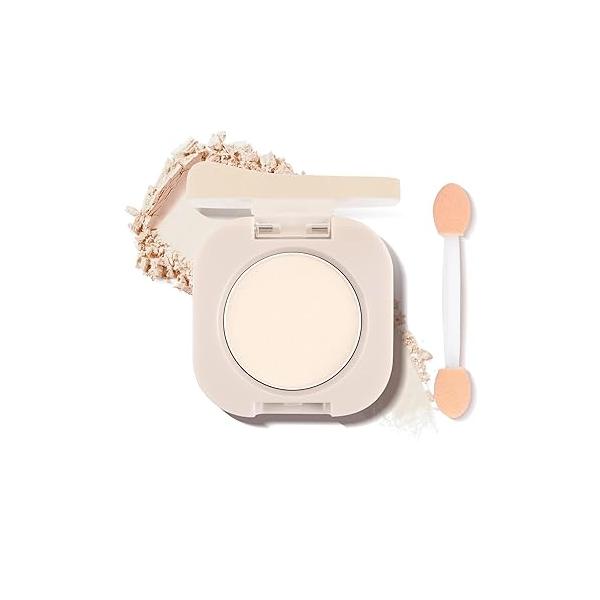 Single Matte Eyeshadow with Brush, Nude Beige Brown Eye-Shadow Palette Makeup Kit, Silky Fine Pressed Eye Shadow Powder Lightweight & Ultra-Blendable Formula for Daily Natural Make-Up (#06)