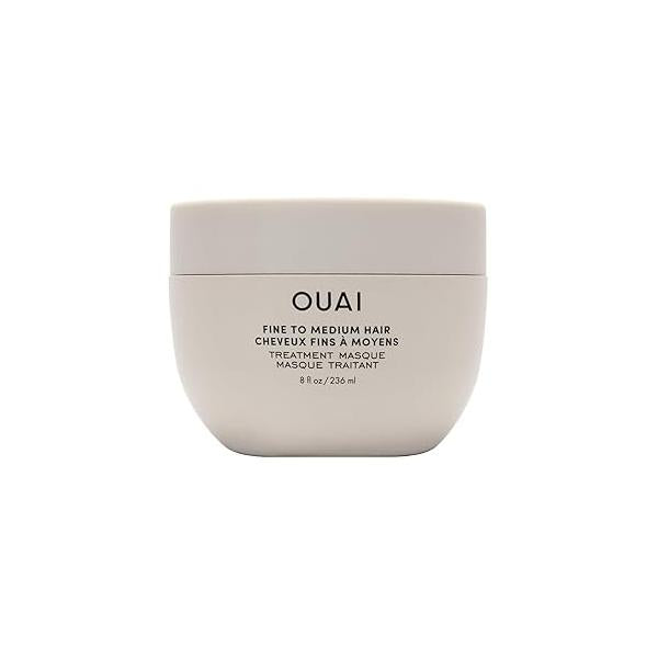 OUAI Fine to Medium Hair Treatment Masque - Hydrating Mask Help Repair Strands & Increase Shine With Shea Butter, Keratin and Panthenol Paraben, Phthalate Sulfate Free (8 Fl Oz)