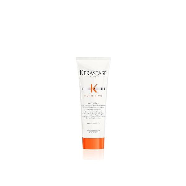 Kerastase Nutritive Lait Vital Hydrating Conditioner For Fine to Medium Dry Hair - Illuminates Shiny and Easily Detangles, With Plant-Based Proteins & Niacinamide