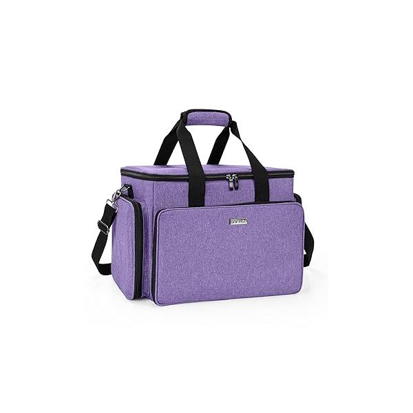 BAFASO Large Cosmetic Bag Makeup with Adjustable Dividers, Travel Case Holds Cosmetics and Hair Supplies, Purple