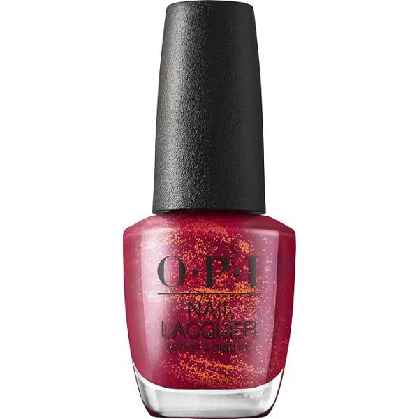 OPI Nail Lacquer Polish | Opaque Bright Red Shimmer Chip Resistant Vegan, Fast Drying, Streak Free