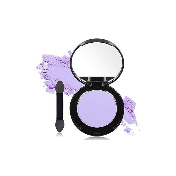 MEICOLY White Single Eyeshadow with Mirror,Matte Eye Shadow for Halloween Makeup,Pressed Powder Eyeshadow,Matte Shade Eyelid Color Makeup Women Girls,High Pigment,Long Wear,Waterproof,Natural