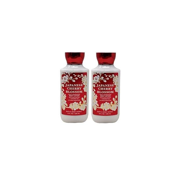 Bath & Body Works Japanese Cherry Blossom Lotion Shea Butter + Vitamin E 8.0 Oz (Pack of 2)
