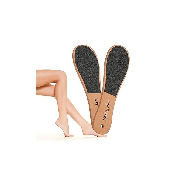 Foot File, Callus Remover Professional Sandpaper Pedicure Tools Double Sided Rasp File Depilation with Plastic Handle, for Dead Skin Foot(5pcs/Pack)