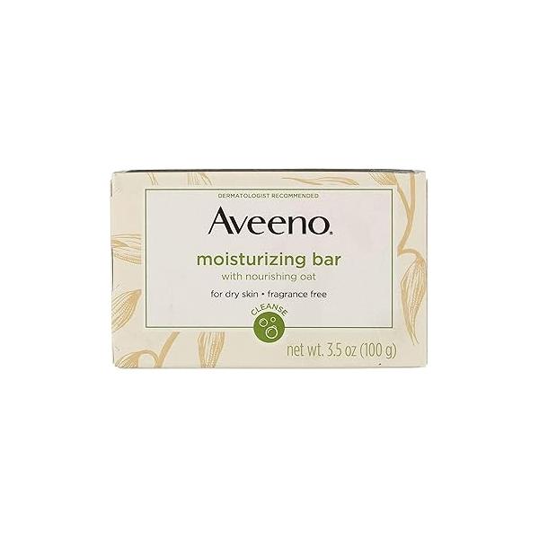 AVEENO Naturals Moisturizing Bar for Dry Skin 3.50 oz (Pack of 2)