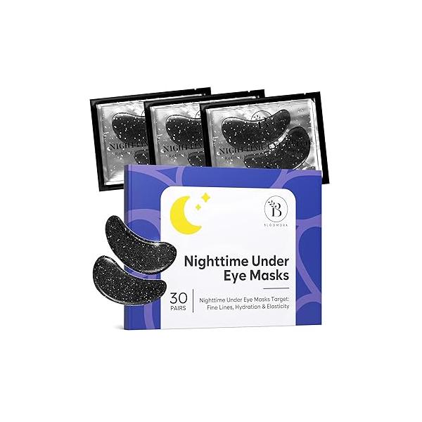 Under Eye Patches for Puffy Eyes and Dark Circles, Gel Masks with Caffeine, Collagen & Vitamin C, Deeply Moisturizing, Bachelorette Party Favors, Bridesmaid Gifts (30 Pairs, Day Night)
