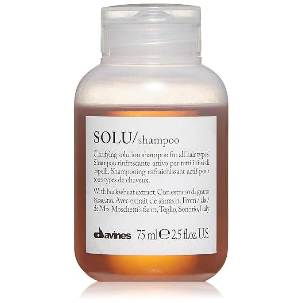 Davines SOLU Shampoo, Clarify And Remove Residue, Refresh Scalp Leave Hair Shiny Soft