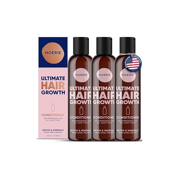 Moerie Ultimate Hair Growth Shampoo - For Longer, Thicker, Fuller - Vegan Friendly Volumizing Products Paraben & Silicone Free All Types Reverse Loss 8.45 fl oz (250ml)
