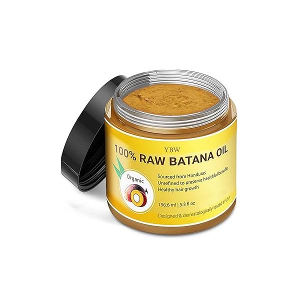 Raw Batana Oil for Hair Growth by Dr. Sebi Organic Honduras - 100% Pure & Natural Botana Paste Thicker, Stronger Men and Women