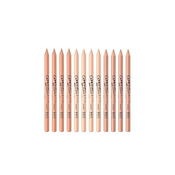 12 Pcs Wonder Concealer Pencil，3 Colors Face Pencil，Evens Out Skin Tone，Can Perfection Conceal Blemish，Dark Circle，Aging Spot，Acne，etc