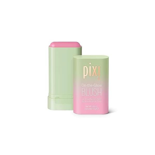 Pixi On-the-Glow Blush - CheekTone, pH Reactive Hydrating Tinted Moisture Stick with Ginseng, Aloe Vera & Fruit Extracts, For Cheeks Lips, 19g / 0.6oz, Paraben-Free