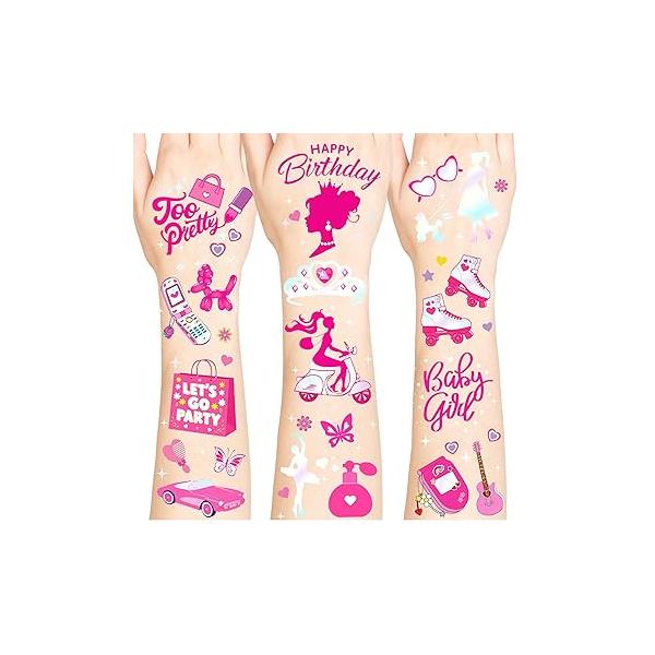 Cowgirl Temporary Tattoos for Teen Girls, Girls Tattoos, Iridescent Style Stickers, Party Favors, Birthday Decoration, Accessories, Cute Gifts Kids Adults