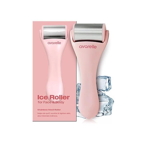 AVARELLE Ice Roller for Face | Women Eye & Massager Puffy Eyes Cold Skin Care Tools Dark Circles Lymphatic Drainage by Spot Tech
