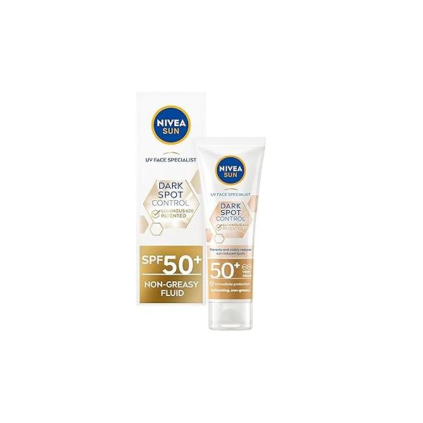 NIVEA Sun UV Facial Specialist Dark Spot Control Cream SPF 50+ Luminous630, 40ml, Pack of 1