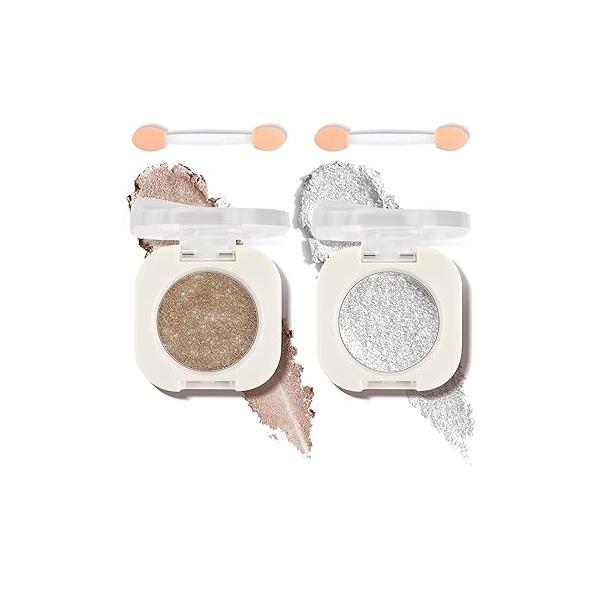 Single Matte Eyeshadow with Brush, Nude Beige Brown Eye-Shadow Palette Makeup Kit, Silky Fine Pressed Eye Shadow Powder Lightweight & Ultra-Blendable Formula for Daily Natural Make-Up (#06)