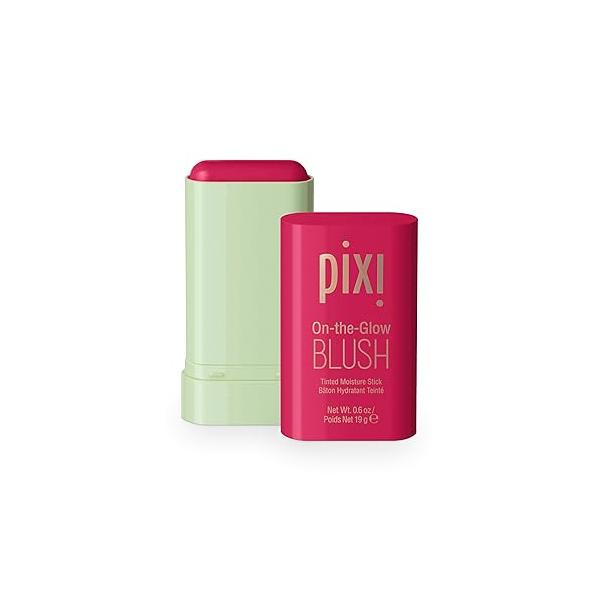 Pixi On-the-Glow Blush - CheekTone, pH Reactive Hydrating Tinted Moisture Stick with Ginseng, Aloe Vera & Fruit Extracts, For Cheeks Lips, 19g / 0.6oz, Paraben-Free