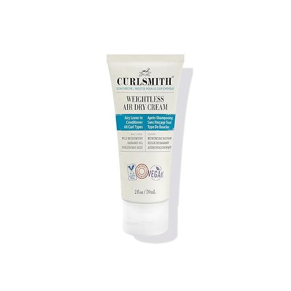 CURLSMITH - Weightless Air Dry Cream Vegan Leave-In Conditioner for Any Hair Type, Smooths