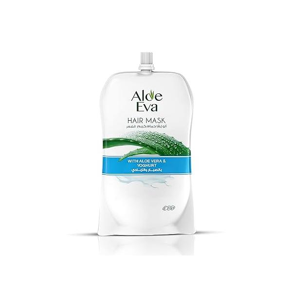 Aloe Eva Hair Mask Pouch With Vera & Yoghurt (8.45 oz / 250 gm) Moisturizing And Beautiful حمام كريم الشعر بالصبار والزبادى
