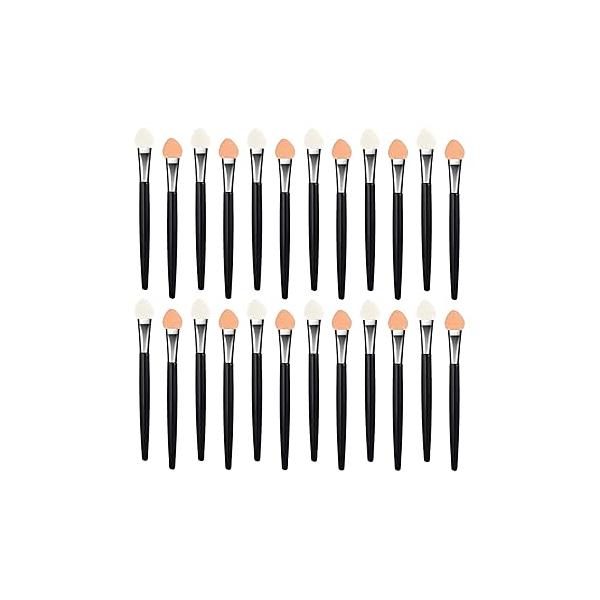 24PCS Sponge Eyeshadow Applicators, Reusable Eye Shadow Applicator Sticks, Professional Brush for Cream or Liquid Shadows and Lip Colors, Washable Small Painting Brushes