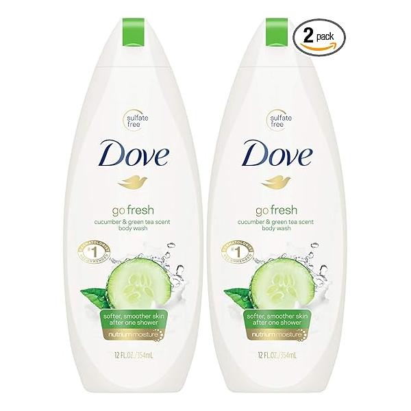 Dove Body Wash 11 Ounce Go Fresh Cucumber & Green Tea, Fl Oz (Pack of 2)