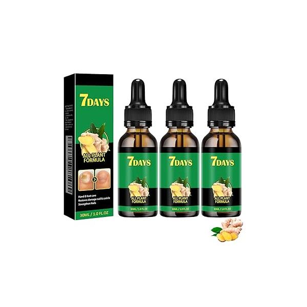 3Pcs Ginger Nail Serum, 2-in-1 Serum Repair Essence, Care Oil for Nails Strengthener Oil, Moisturizer
