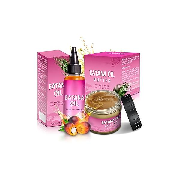100% Natural Batana Oil Raw oil complete Set Promote Hair growth Promotes Wellness for Men & Women | Dr. Sebi (Honduran Herbalist)