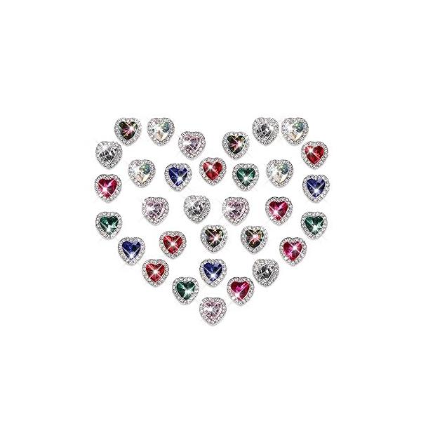 SILPECWEE 60pcs Snowflake Nail Charms for Christmas Winter Shine Jewels 3d Art Holiday Nails Design Rhinestone Crystal Decoration Accessories