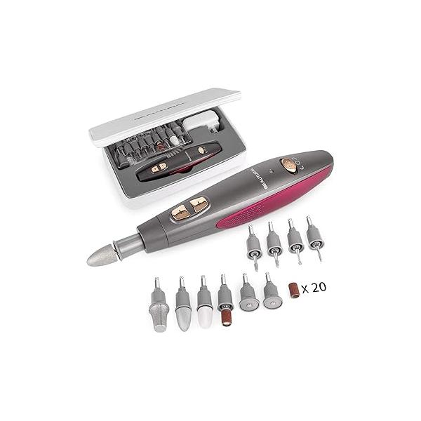 BEAUTURAL Professional Manicure and Pedicure Set Kit, Upgraded Electric Nail Drill Machine, 10-Piece Attachments Plus 20 Sanding Bands, File Set, Hand Foot & Tools [Not Cordless]