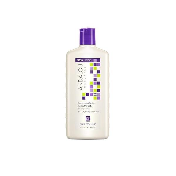 Andalou Naturals Lavender & Biotin Full Volume Shampoo,Purple,11.5 Fl Oz (Pack of 1)