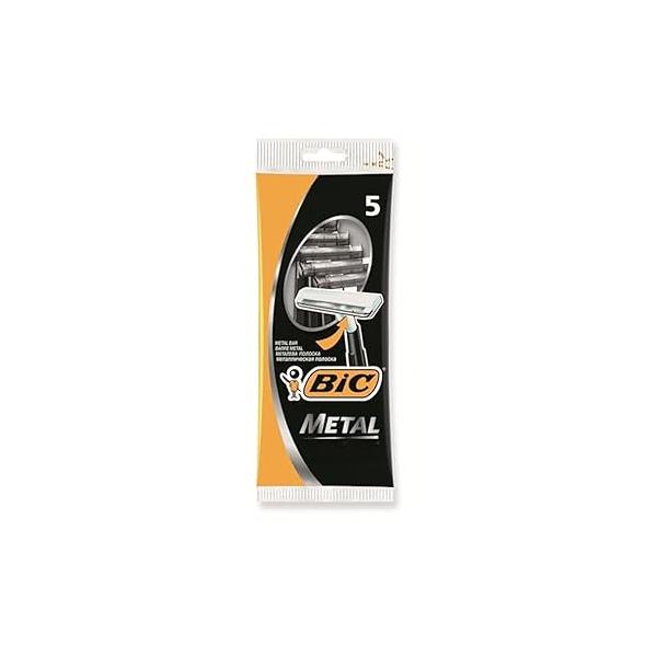 Bic Metal Men's Disposable Shaving Razors, 5-Count x 1 Pack