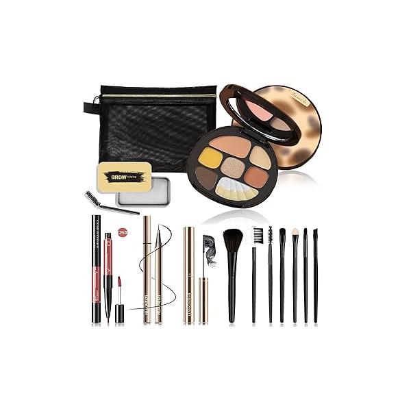 All in One Makeup Kit for Women Full Kit, Basic Cosmetics Beginner & Professionals, Eye Set Tween Girl, Make Up Kits Teenagers, Gift Girls, Teens(16-Sloth)