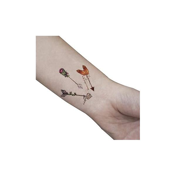 Temporary Tattoo Sticker Arrow Body Art Waterproof Fake Tatoo 5 Sheets