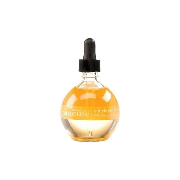 Cuccio Milk & Honey Cuticle Oil 2.3 oz - Deep Hydrating Conditioner with Vitamin E for Dry Cracked Cuticles and Nails, Super-Penetrating Spa Formula to Nourish, Soothe Strengthen