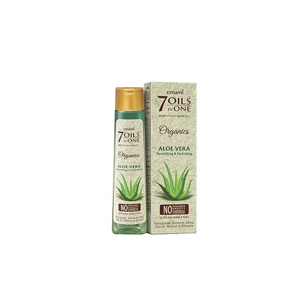 7-in-1 Hair Oil | with Aloe Vera Hydrating & Nourishing Improves Health Reduces Split Ends Provides Soft Shiny Hairs 6.76 Fl Oz/200ml