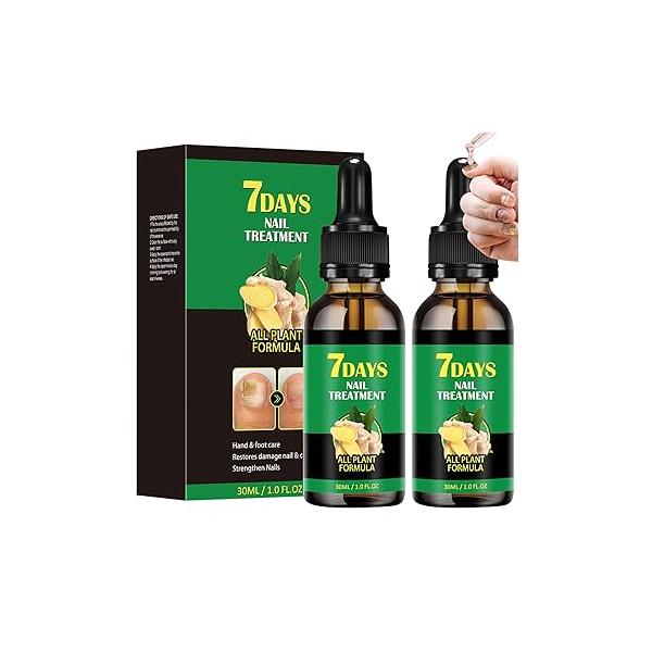 7days Ginger Nail Treatment 2Pcs Support Care, Treatment, Growth Serum, Cuticle Care Oil for Nails,Cuticle Serum Nails
