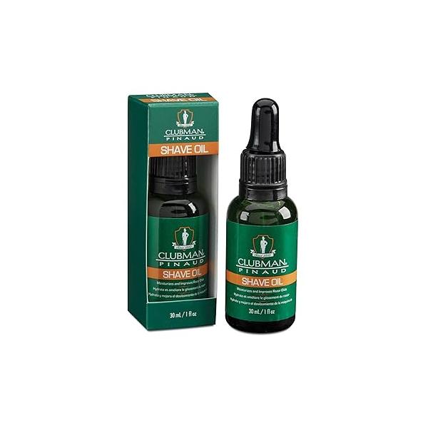 Clubman Shave Oil - Pre-Shave for Men, Moisturizes & Improves Razor Glide, 1 fl oz