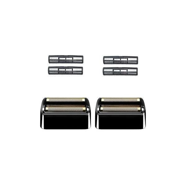 2 Pack Shaver Replacement Foil and Cutters Compatible with BaBylissPRO Double FXFS2 Metal foil Replacement,Silver