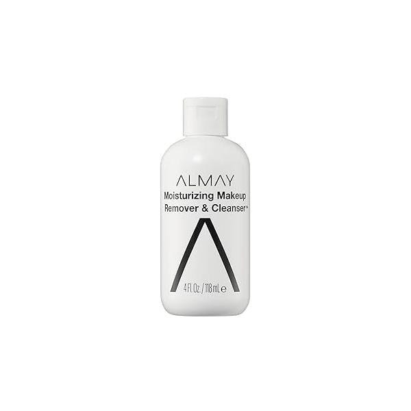 Almay Moisturizing Makeup Remover, Dermatologist Tested and Fragrance-Free, Hypoallergenic Cleanser, Removes Regular Longwear Formulas, 4 Fl Oz (1 Pack)