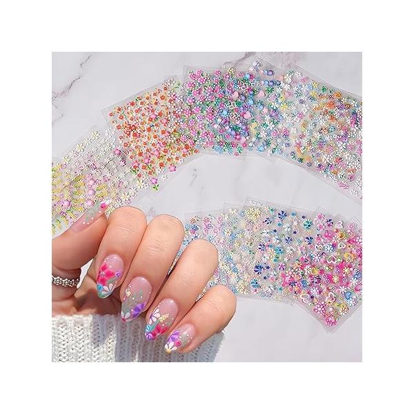 30 Sheets Gold Nail Stickers - French Tip Line Art 3D Self-Adhesive Geometric Star Letter Decal for Women