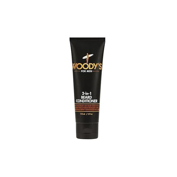 Woody's 2-in-1 Beard Conditioner, Softens and Conditions Dry, Coarse Flakey Facial Hair, with Vitamin E, Panthenol, Matrixyl to Soothe Scruff Skin, 4 fl oz