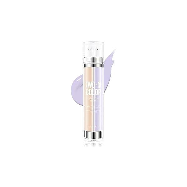 2 Pcs One Step Color Corrector,Natural Isolation Cream,Face Primer Makeup Tricolor Tinted Moisturizer,Oil Control & Moisturizing Skin Tone Correcting and Brightening Concealer Foundation