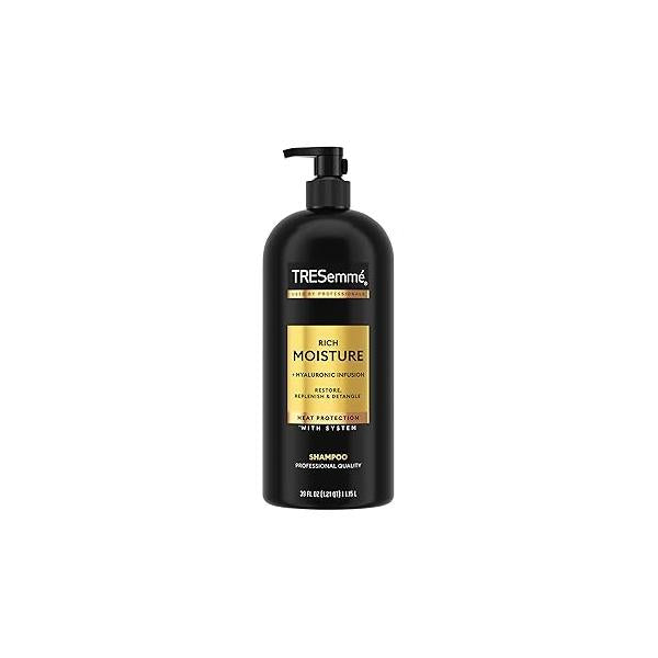 TRESemmé Rich Moisture Hydrating Shampoo with Pump for Dry Hair Formulated With Pro Style Technology 39 Fl Oz