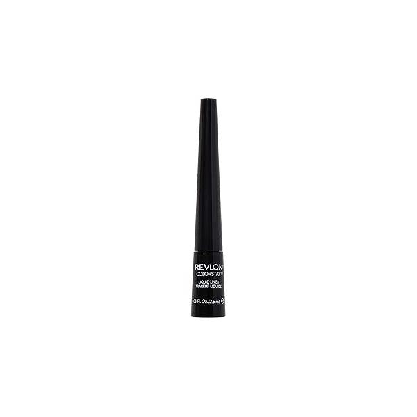 Revlon Liquid Eyeliner, ColorStay Eye Makeup, Waterproof, Smudgeproof, Longwearing with Ultra-Fine Tip, 251 Blackest Black, 0.08 Fl Oz (Pack of 1)